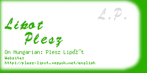 lipot plesz business card
